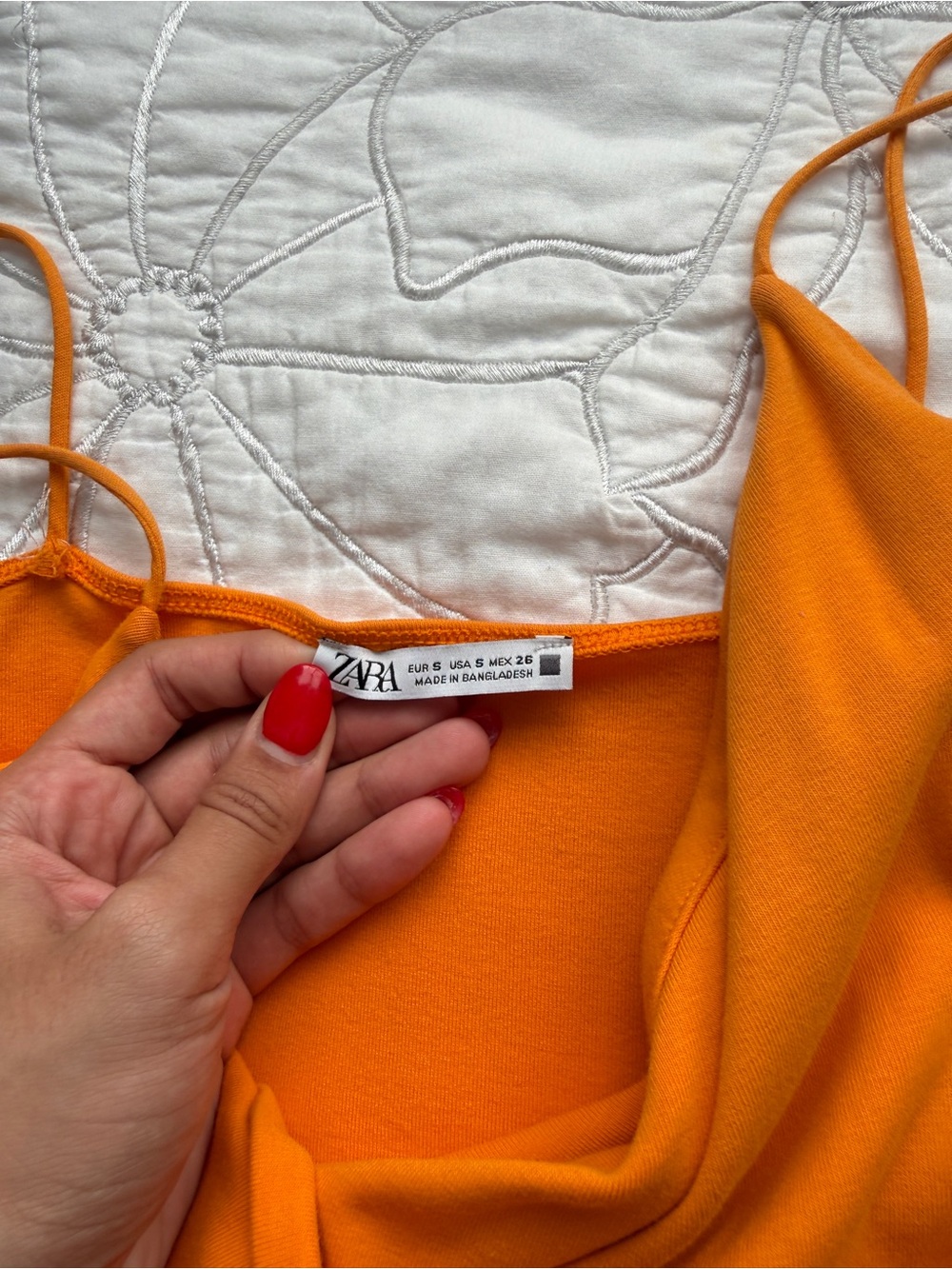 Zara Orange Ruched Slip Mini Dress - Picture 3 of 4